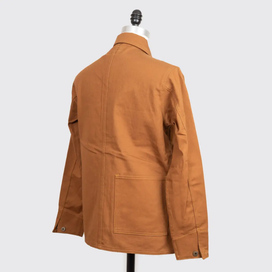Freemans Sporting Club Size S Men 12oz Denim Chore Jacket Tobacco