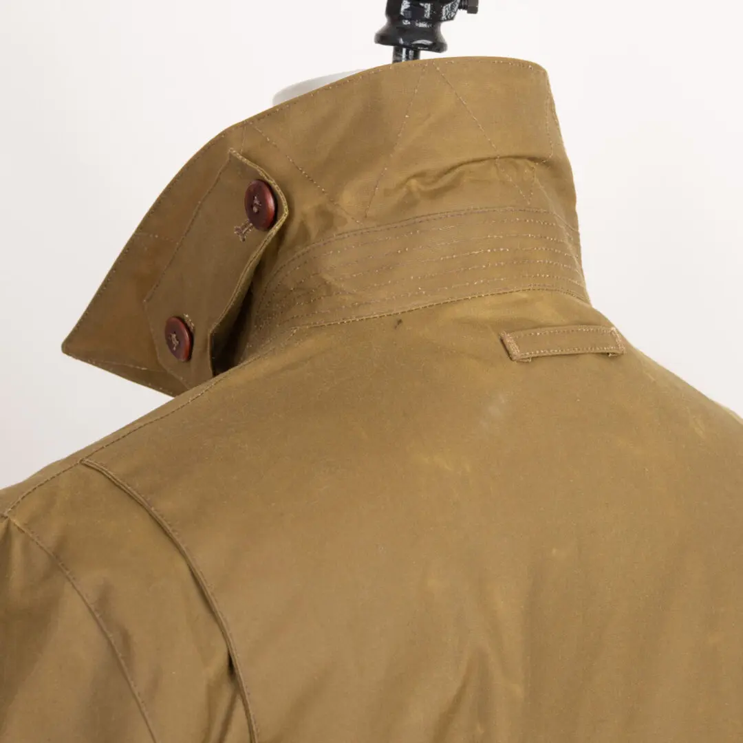 The Workers Club Size S Wax Canvas Field Jacket B. Millerain Khaki