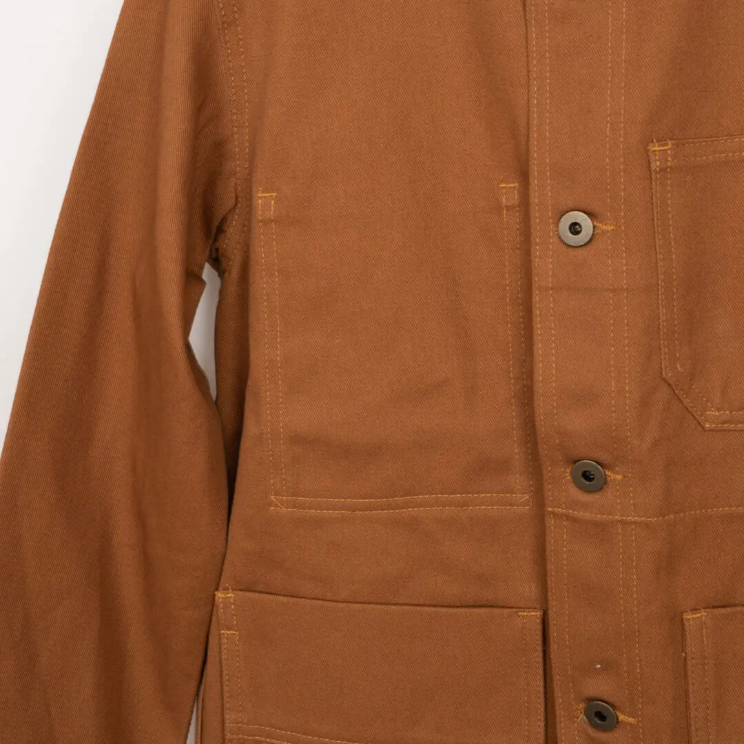 Freemans Sporting Club Size S Men 12oz Denim Chore Jacket Tobacco