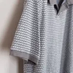 AG Adriano Goldschmied Size L Bryce Johnny Collar Polo Shirt Grey