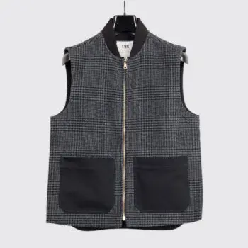The Workers Club Vest Size S Lovat Navy Glen Plaid Utility Gilet