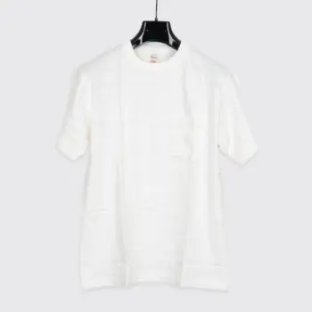 Warehouse & Co. Slub Pocket T-Shirt White Cotton Made in Japan
