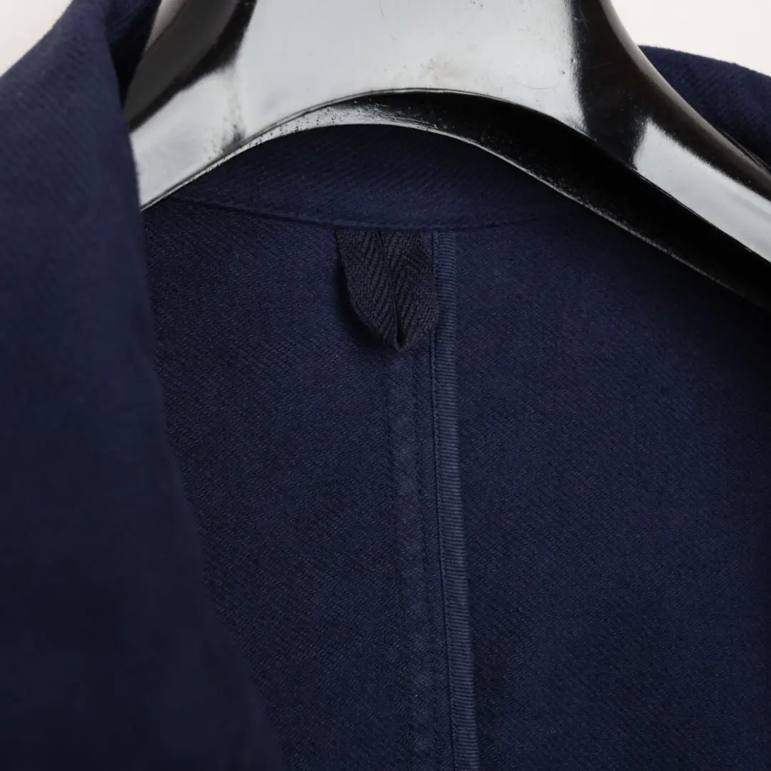 ts(s) Jacket Navy Blue Garment Dye Cotton Blend Moleskin Coverall