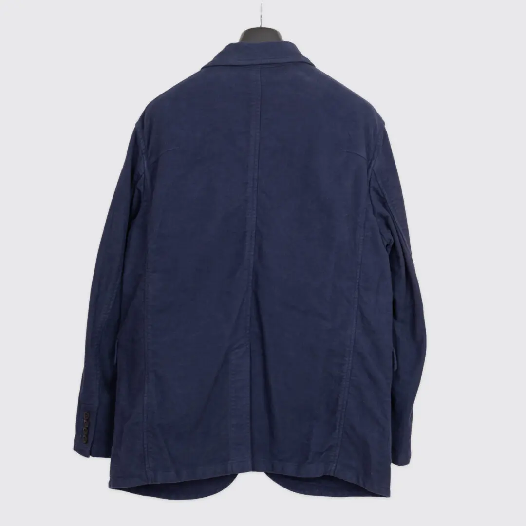 ts(s) Jacket Navy Blue Garment Dye Cotton Blend Moleskin Coverall