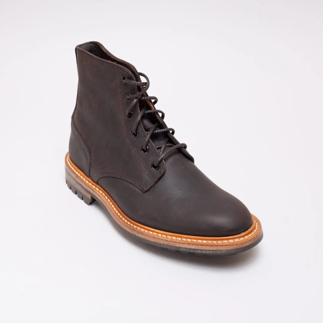 Tricker's Boots Size UK7 Chocolate Brown Kudu Commando Sole Logger