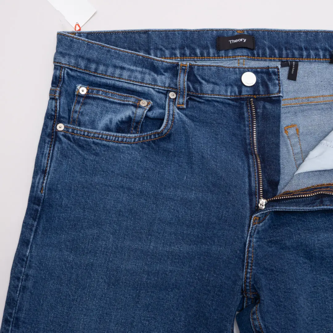 Theory Beryl Jeans W32 Indigo Blue Cotton Athletic Fit Stretch