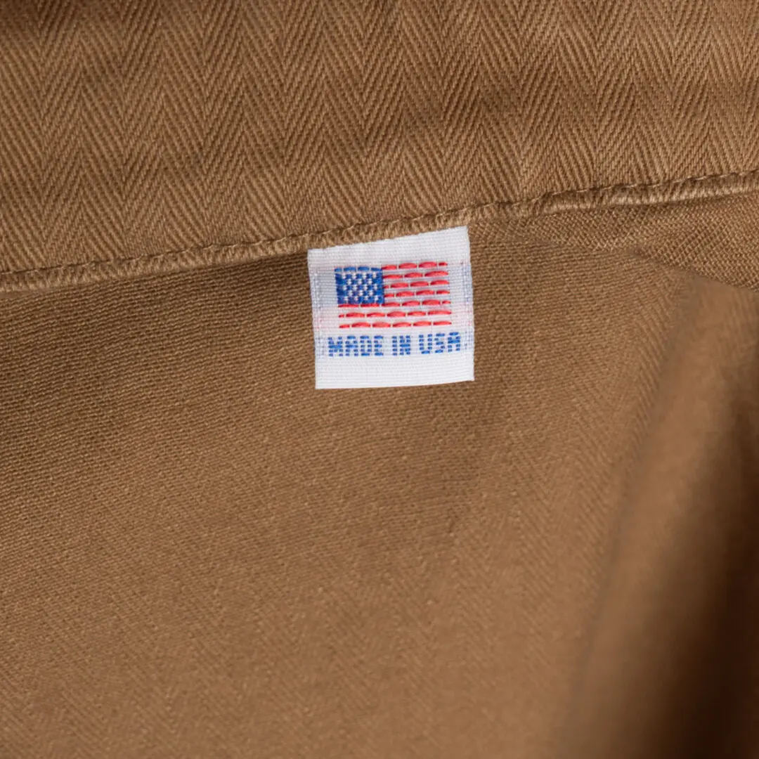 Corridor M41 Field Jacket Washed Brown Herringbone Cotton Twill
