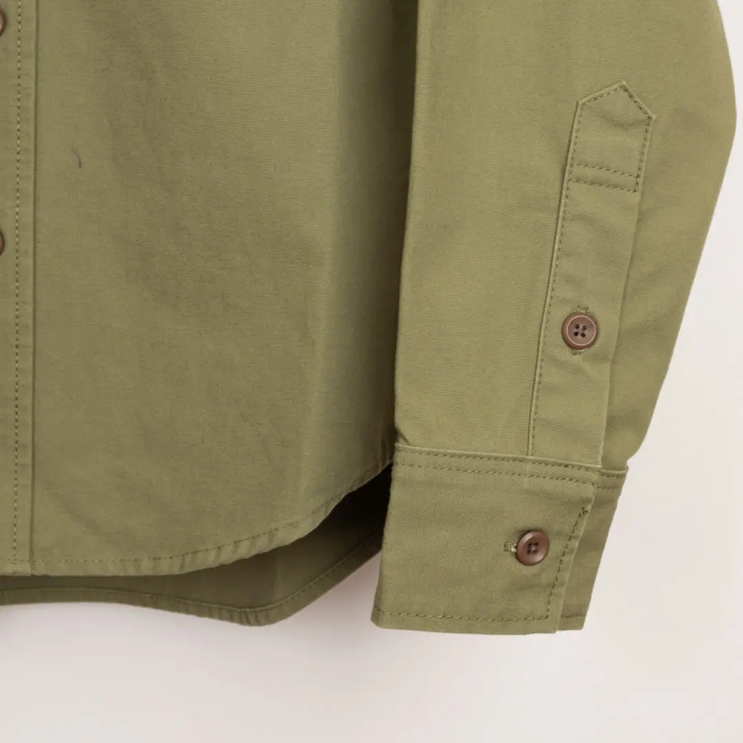 Iron Heart Military Shirt Size S Men Olive Green 9oz Cotton Canvas