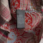 RRL Ralph Lauren Size M Double Cloth Western Shirt Gray Red Cotton