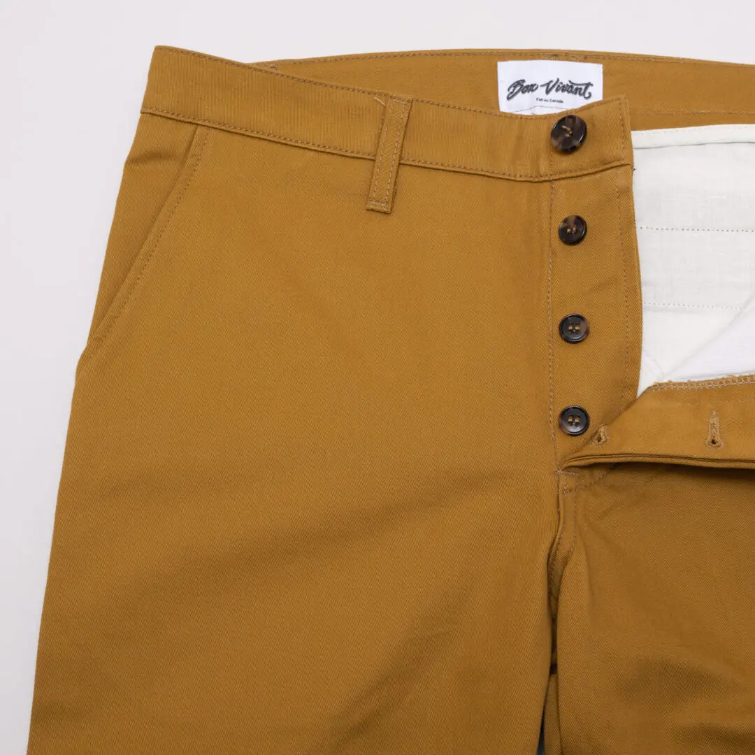 Bon Vivant Pants W32 Men Keenan Slim Dark Khaki Cotton Twill