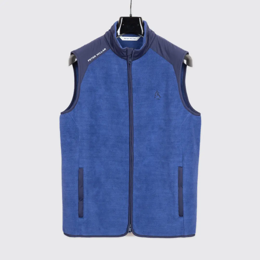 Peter Millar Size XL Fade Vest Sport Navy Blue Lightweight Fleece