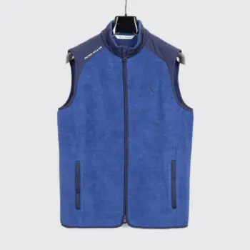 Peter Millar Size XL Fade Vest Sport Navy Blue Lightweight Fleece 4