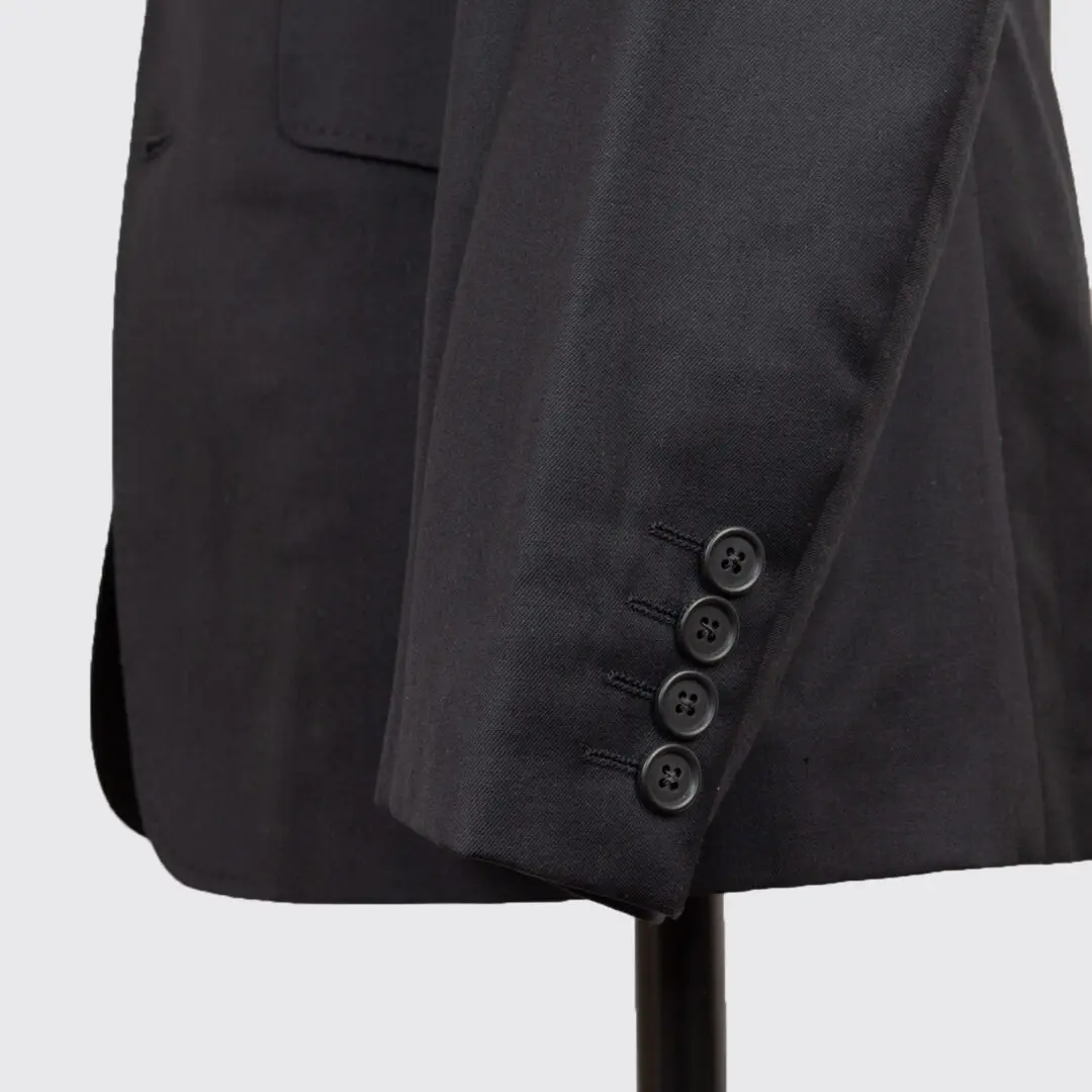 Ted Baker Endurance Suit Size 38R Slim Solid Black Wool 2-Button