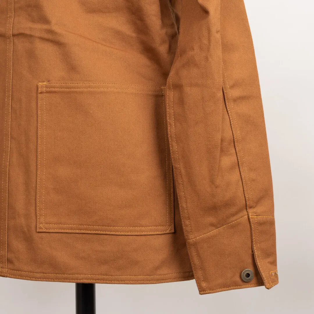 Freemans Sporting Club Size S Men 12oz Denim Chore Jacket Tobacco