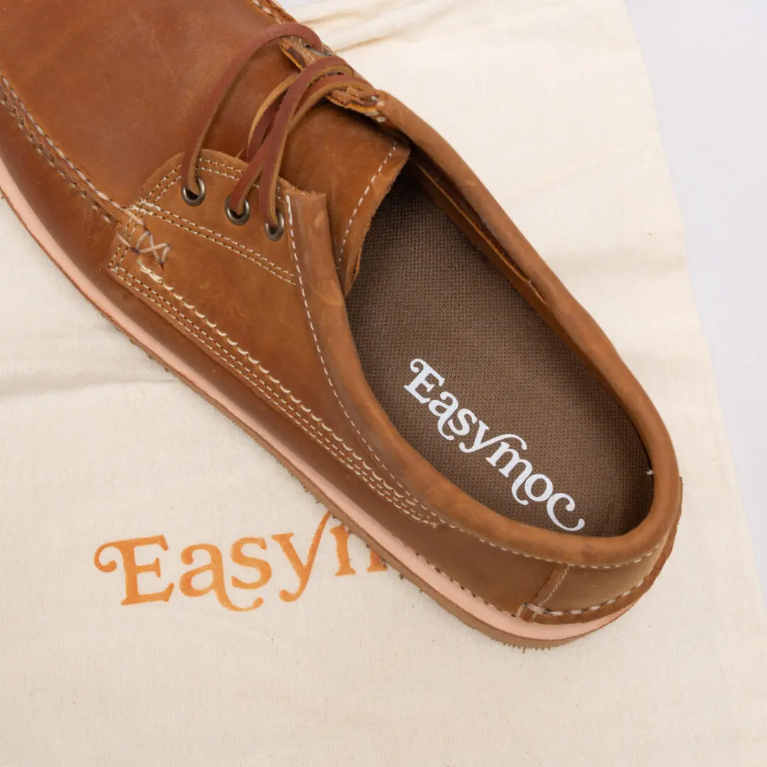Easymoc Shoes Size 11 Men Rambler 3-Eye Blucher Moc Made in Maine
