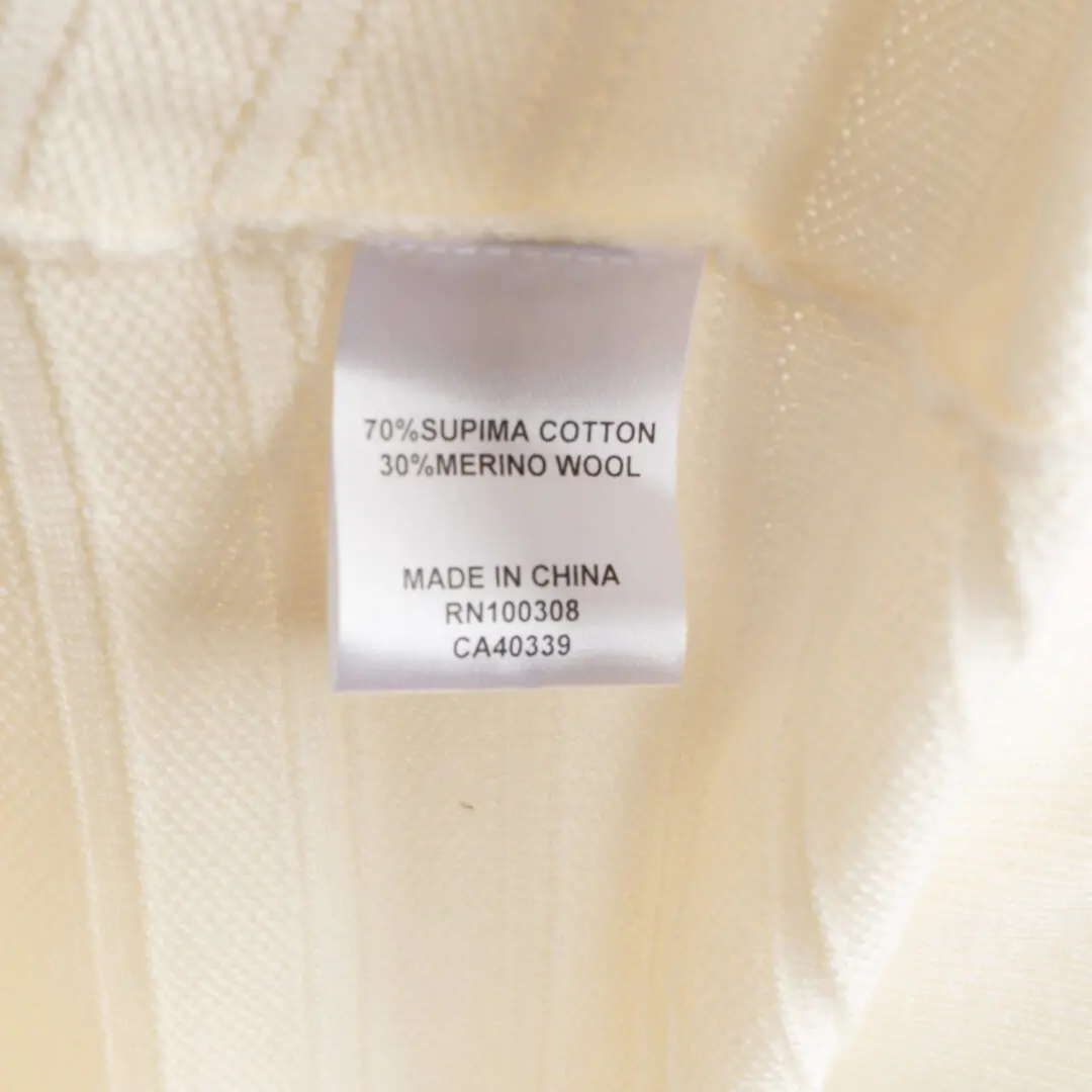 Peter Millar Size M Pacific Popover Hooded Sweater Cream Ivory