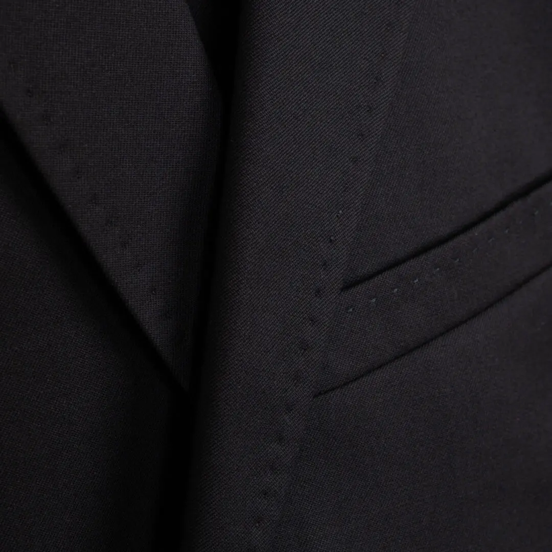 Ted Baker Endurance Suit Size 38R Slim Solid Black Wool 2-Button