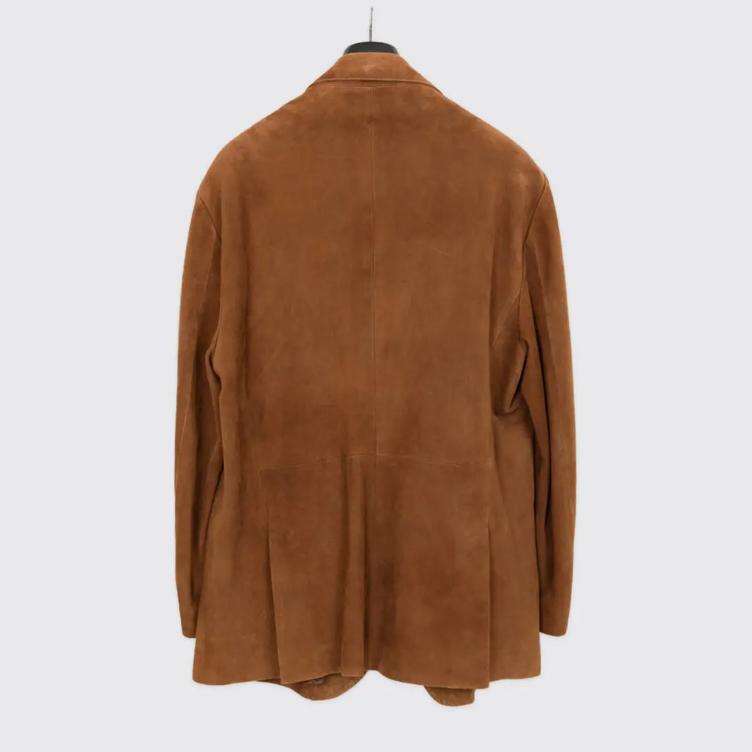 Polo Ralph Lauren Sport Coat Size XL Light Brown Suede Leather