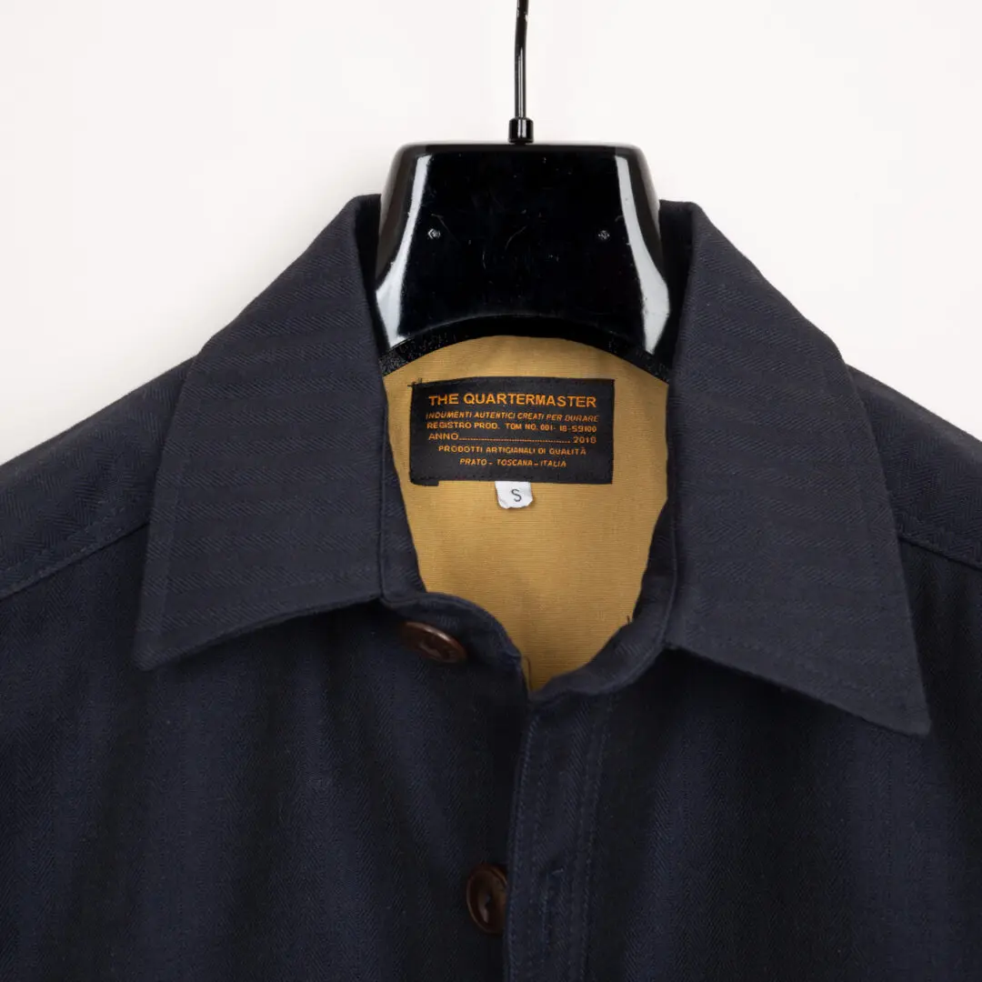 The Quartermaster Fatigue Shirt Jacket Size S Black Made in Italy