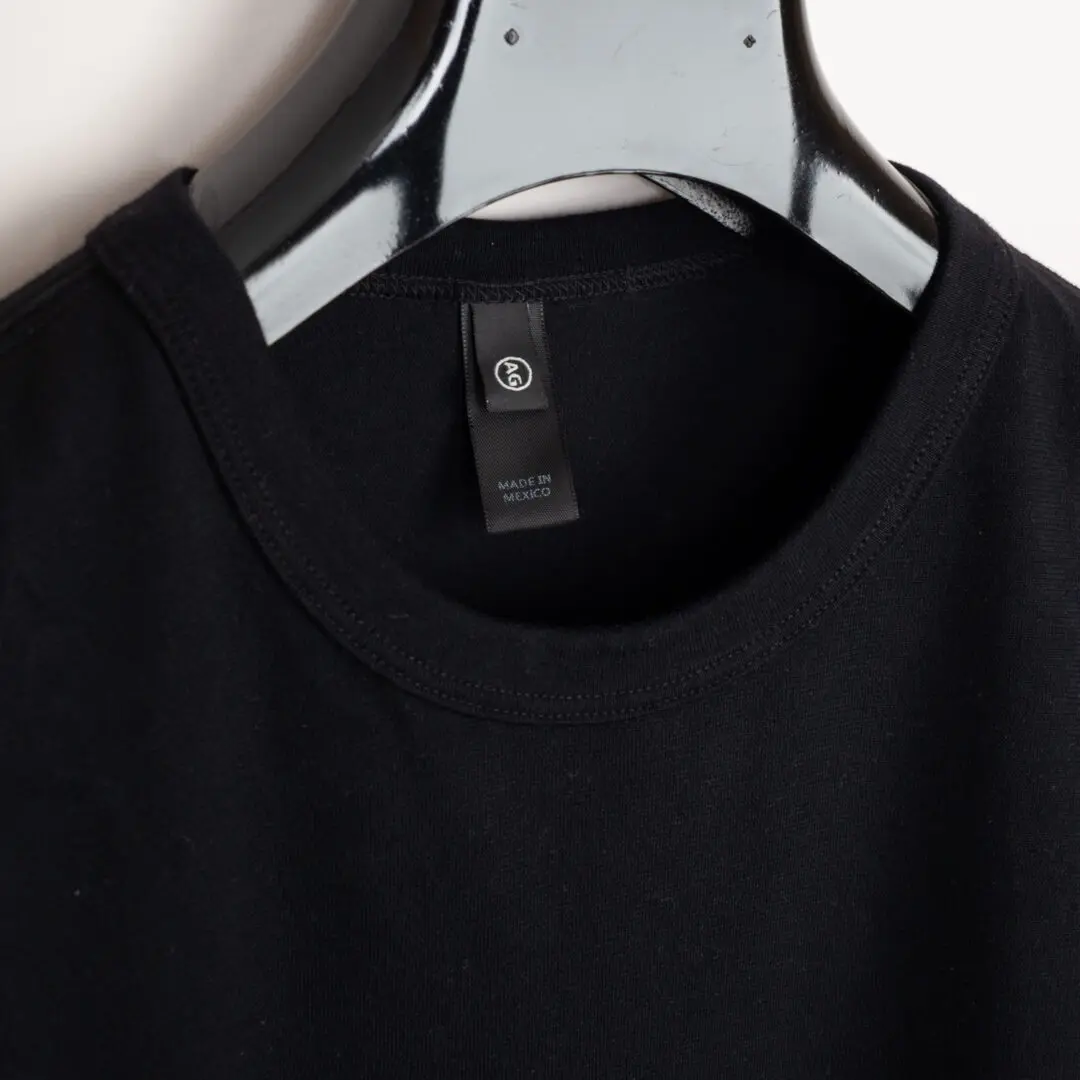 AG Adriano Goldschmied Arc T-Shirt Size S Men True Black Cotton