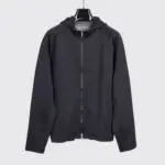 Peter Millar Size L Men Orion Black Full Zip Quilted Golf Hoodie