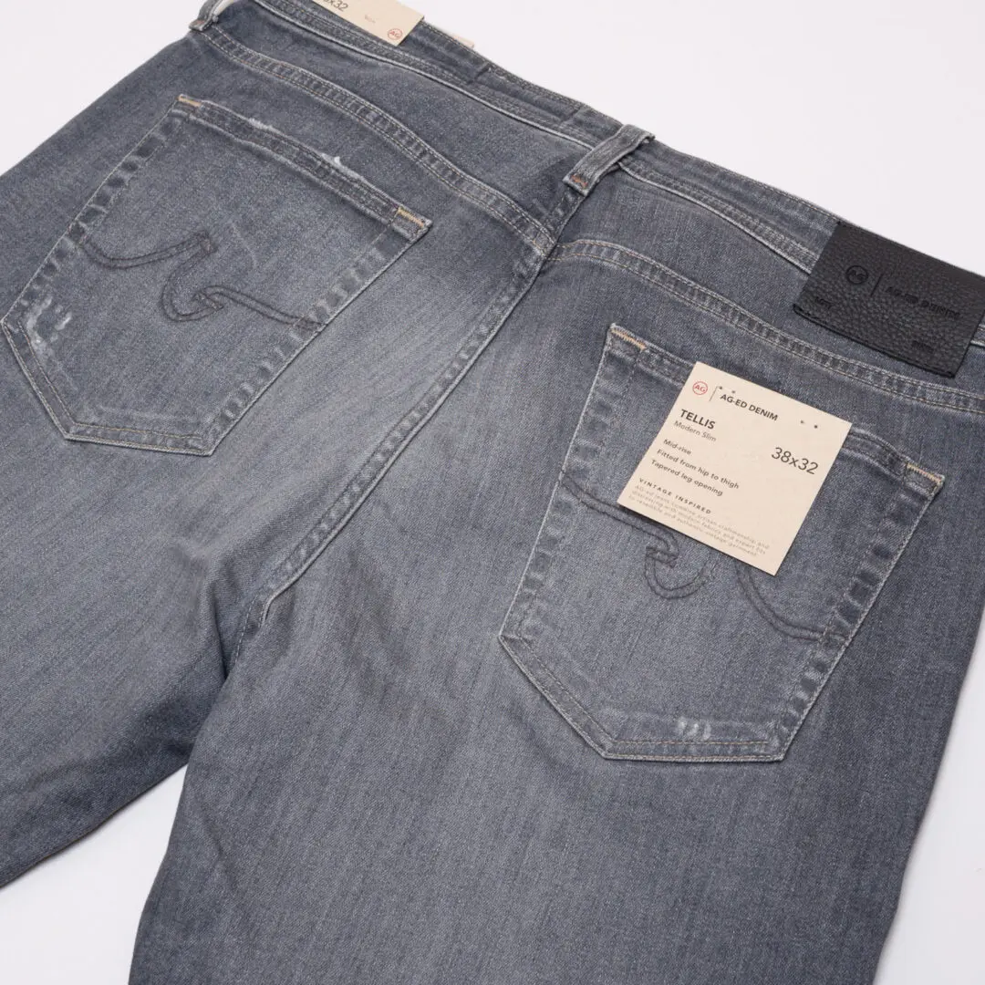 AG Adriano Goldschmied Tellis Jeans W38 L32 Men Faded Grey Slim