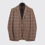 Paul Stuart Sport Coat Size EU50 Brown Houndstooth Check Wool