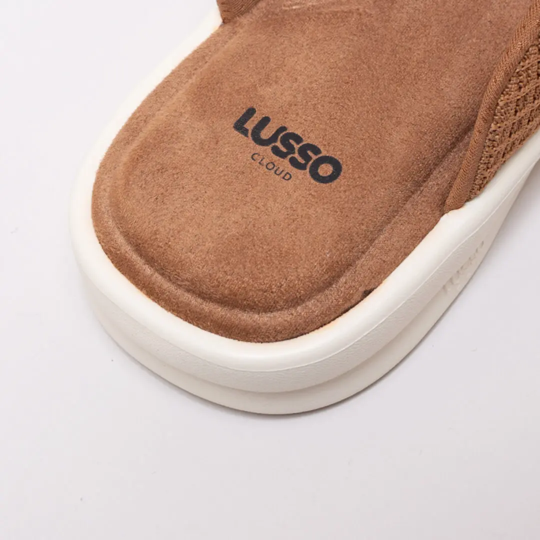 Lusso Cloud Pelli Slide Shoes Size US10 Men Chestnut Marshmallow