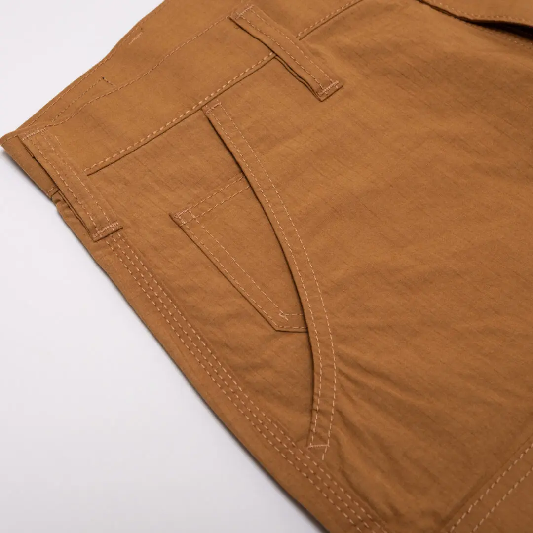 Iron Heart Cargo Shorts Brown 7oz Japanese Cotton Nylon Ripstop
