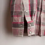 RRL Ralph Lauren Size M Double Cloth Western Shirt Gray Red Cotton
