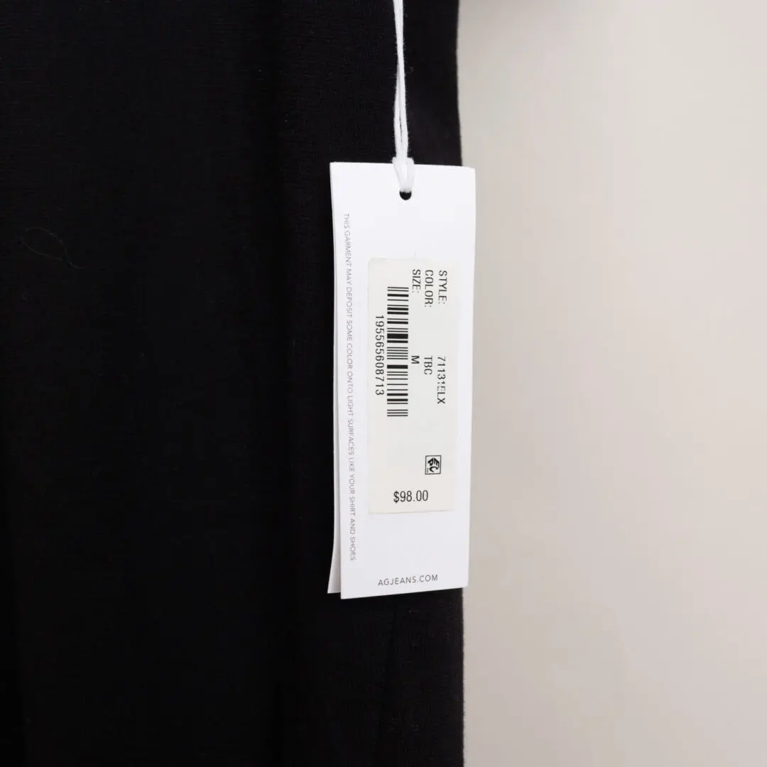 AG Adriano Goldschmied Bryce Johnny Collar Shirt Size M Black