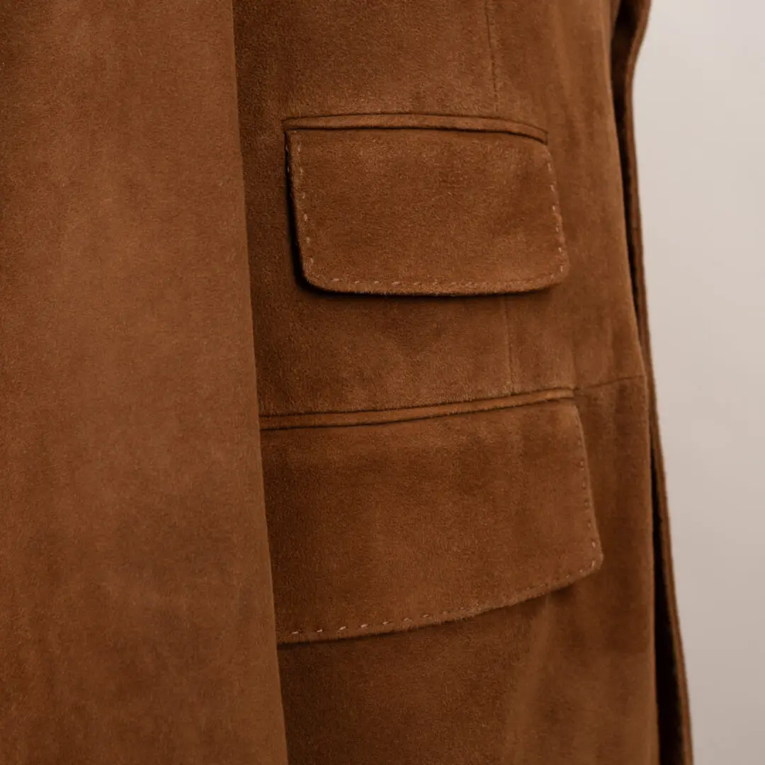 Polo Ralph Lauren Sport Coat Size XL Light Brown Suede Leather