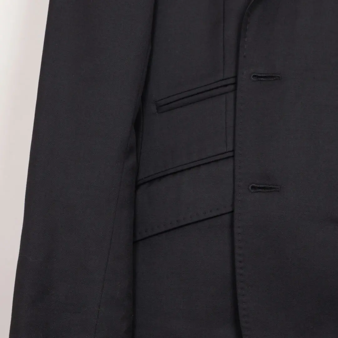 Ted Baker Endurance Suit Size 38R Slim Solid Black Wool 2-Button