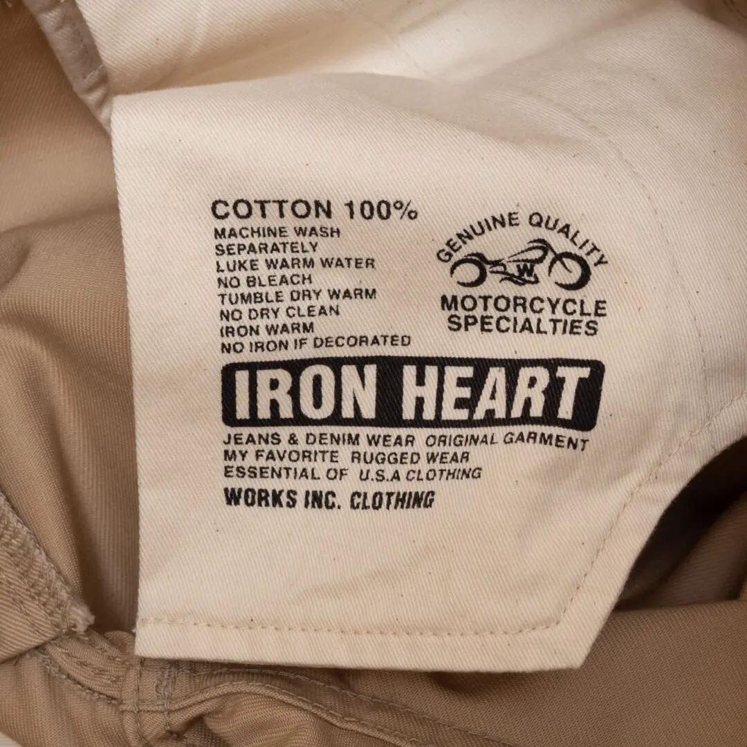 Iron Heart Pant W31 Men 9oz Slim Cotton Tapered Chino IH-721-KHA