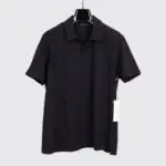 AG Adriano Goldschmied Bryce Johnny Collar Shirt Size M Black
