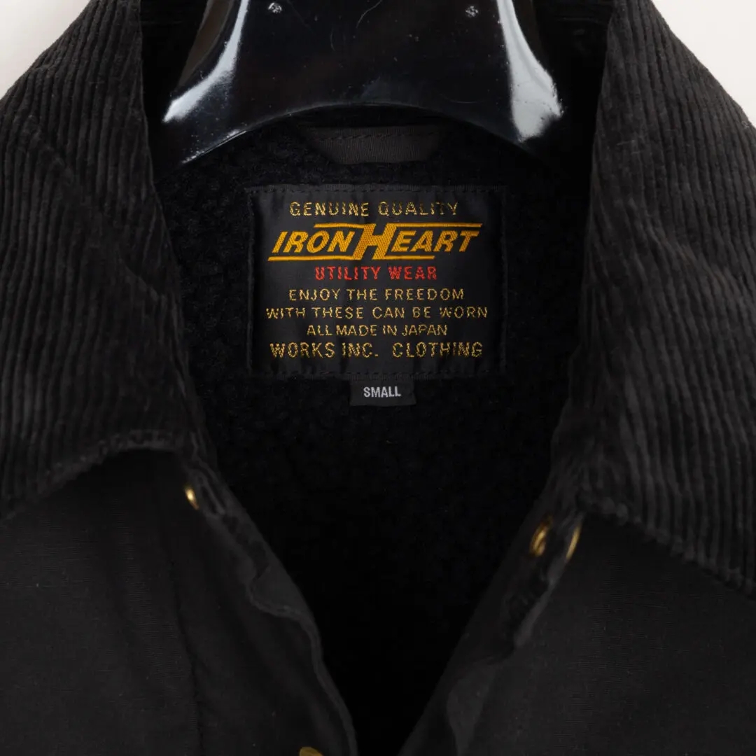 Iron Heart Chore Jacket Size S Black 7oz Oiled Cotton Made in Japan