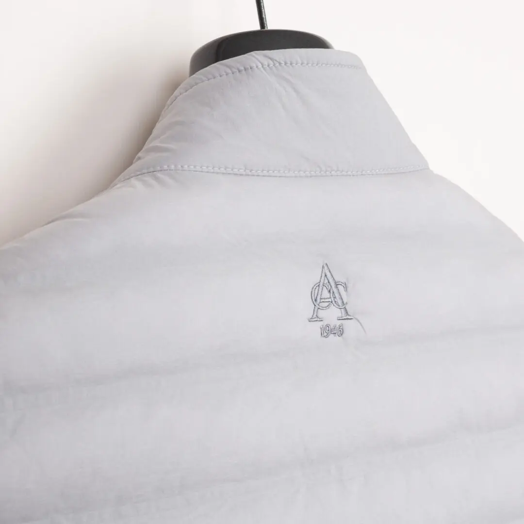 Peter Millar Regent Vest Size M Gale Grey Light Quilted Puffer