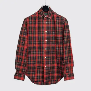 Gitman Vintage Shirt Size 14.5 Red Check Interwoven Japanese Twill