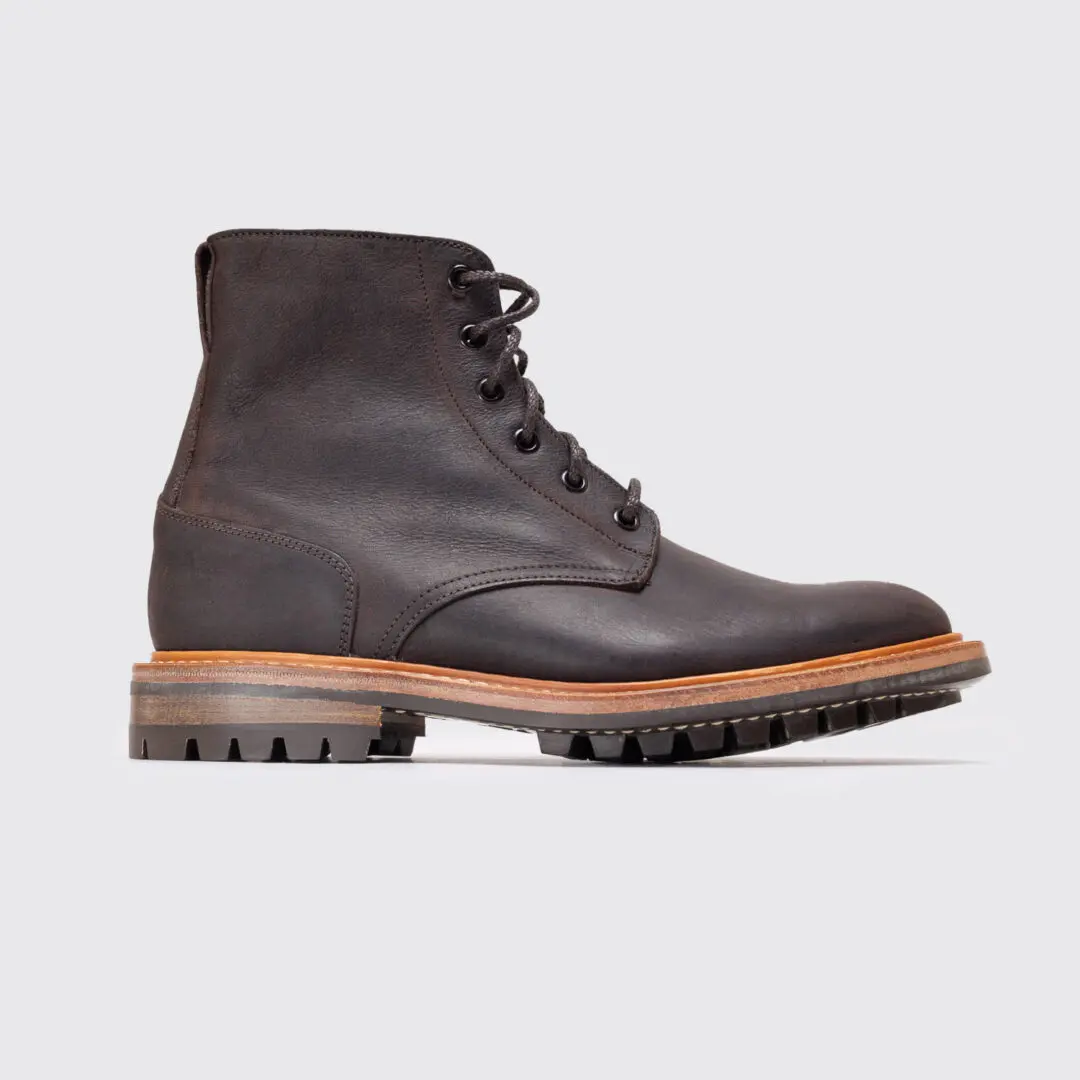 Tricker's Boots Size UK7 Chocolate Brown Kudu Commando Sole Logger