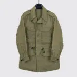 Drake's D-43 Field Jacket Size 38 Short Army Green Linen Waxed