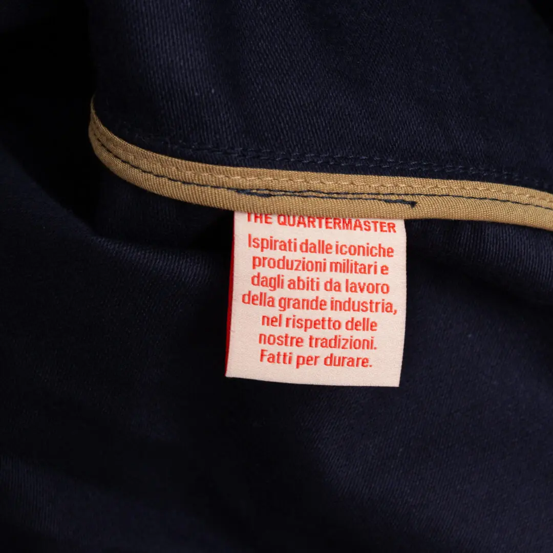 The Quartermaster Moleskin Overshirt Size S Dark Navy Military Shirt Jacket