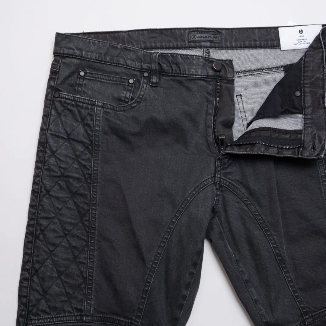 Belstaff Biker Jeans W36 L33 Men Black Cotton Denim Slim Fit