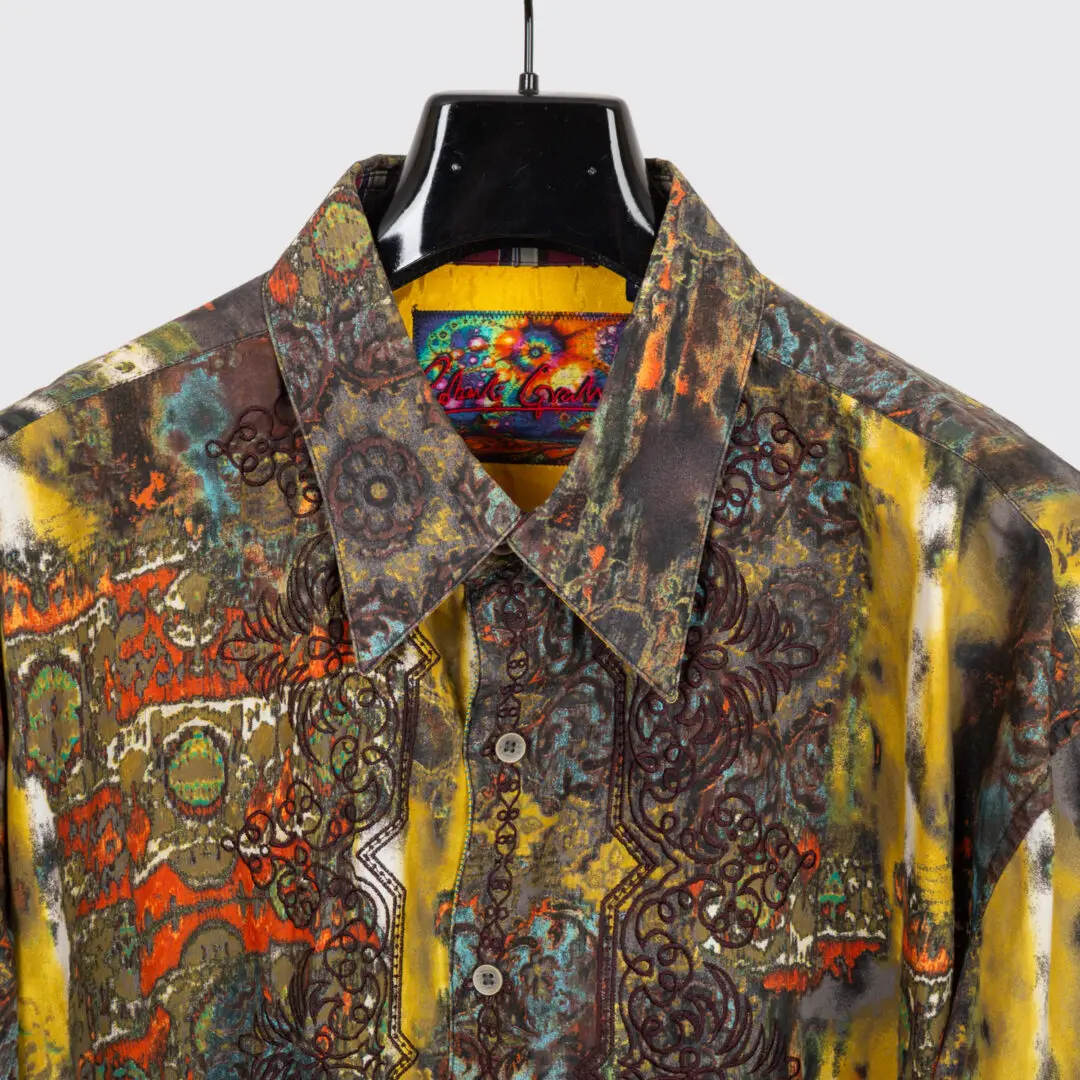 Robert Graham Shirt Size 3XL Multicolor Paisley Print Embroidery