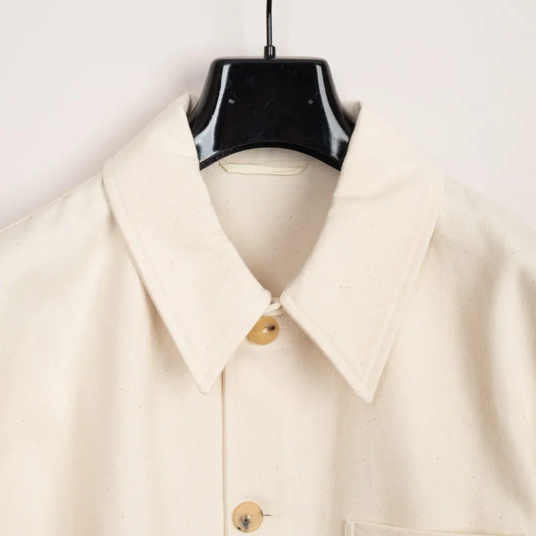 De Bonne Facture Work Jacket Size XS Ecru Undyed Organic Cotton