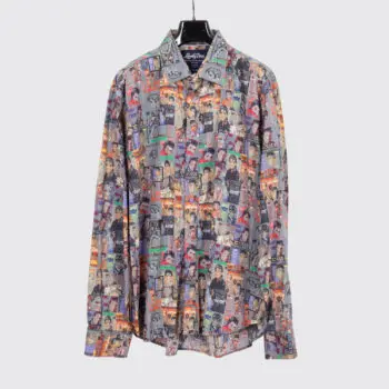 Lansky Bros Shirt 3XL Men Multicolor Elvis Presley Print Cotton