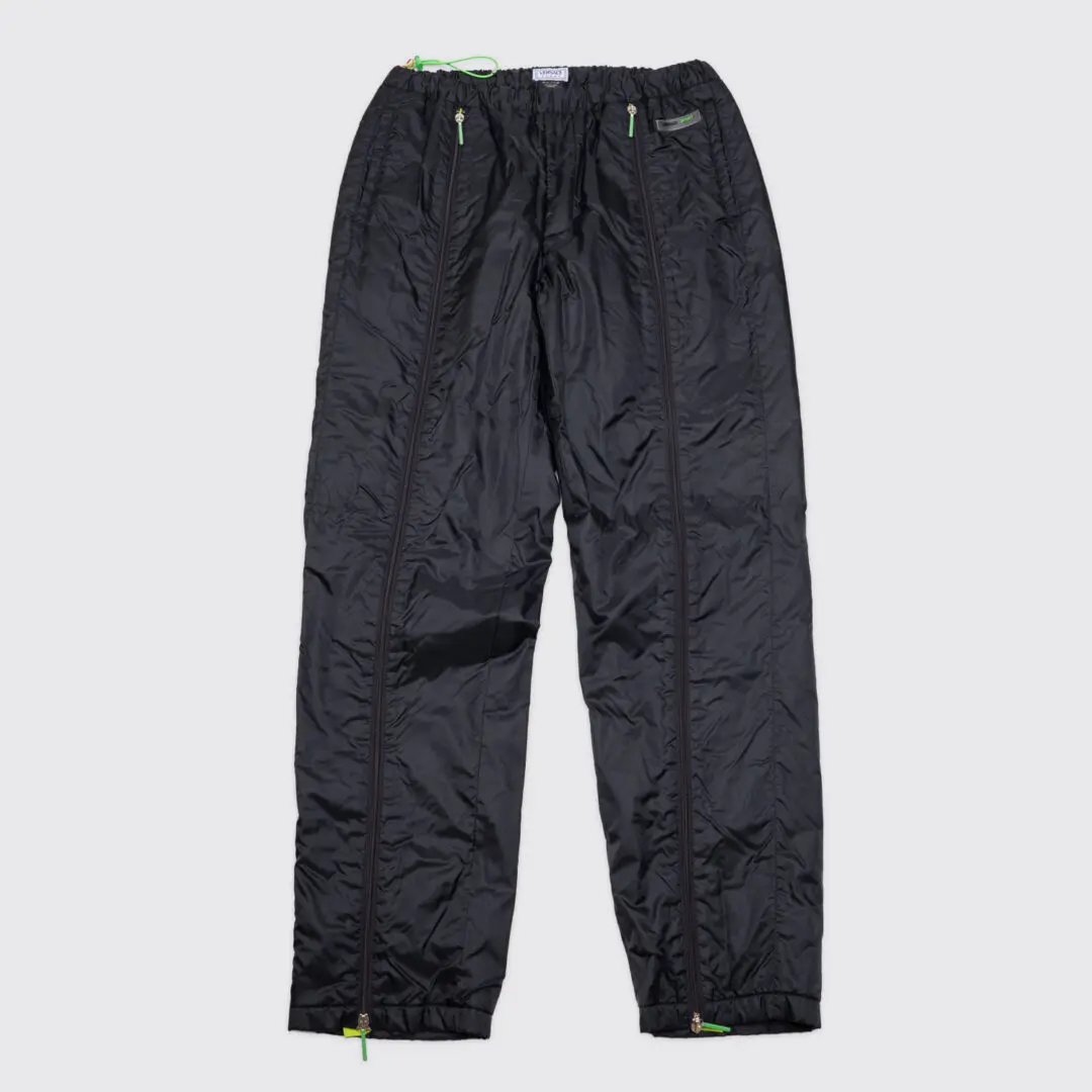 VERSACE Sport Vintage Pants Size XXL Black Performance Insulated