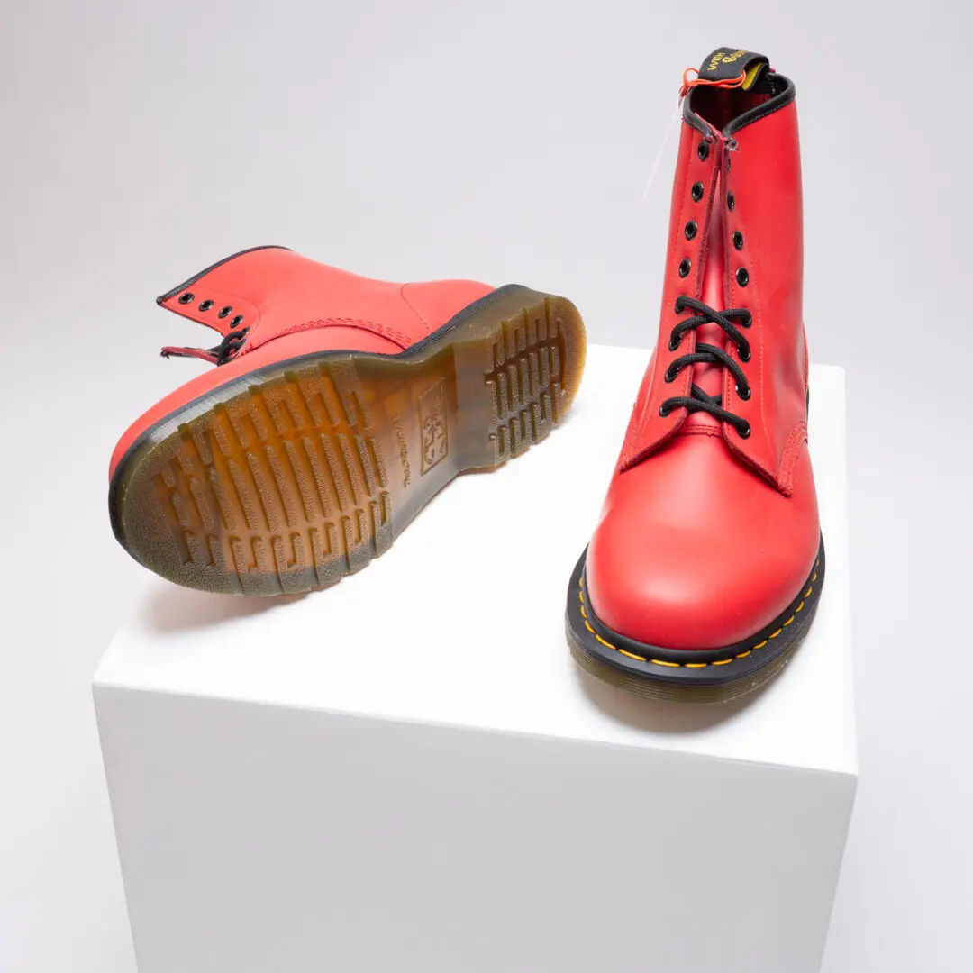 Dr. Martens 1460 Boots Size 11 Men Red Smooth Leather Lace Up