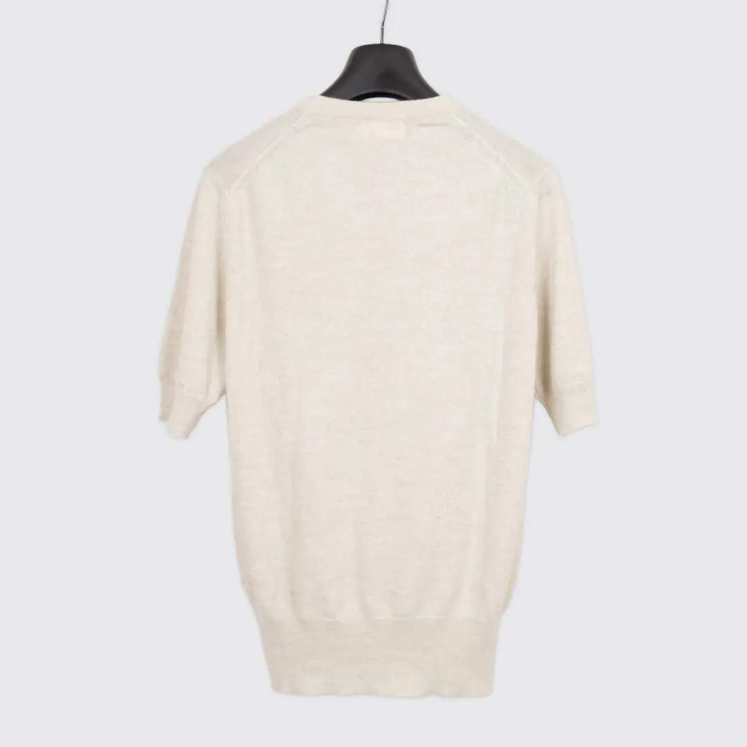 Colhay's Rower Henley Sweater Size S Men Stone Melange Wool
