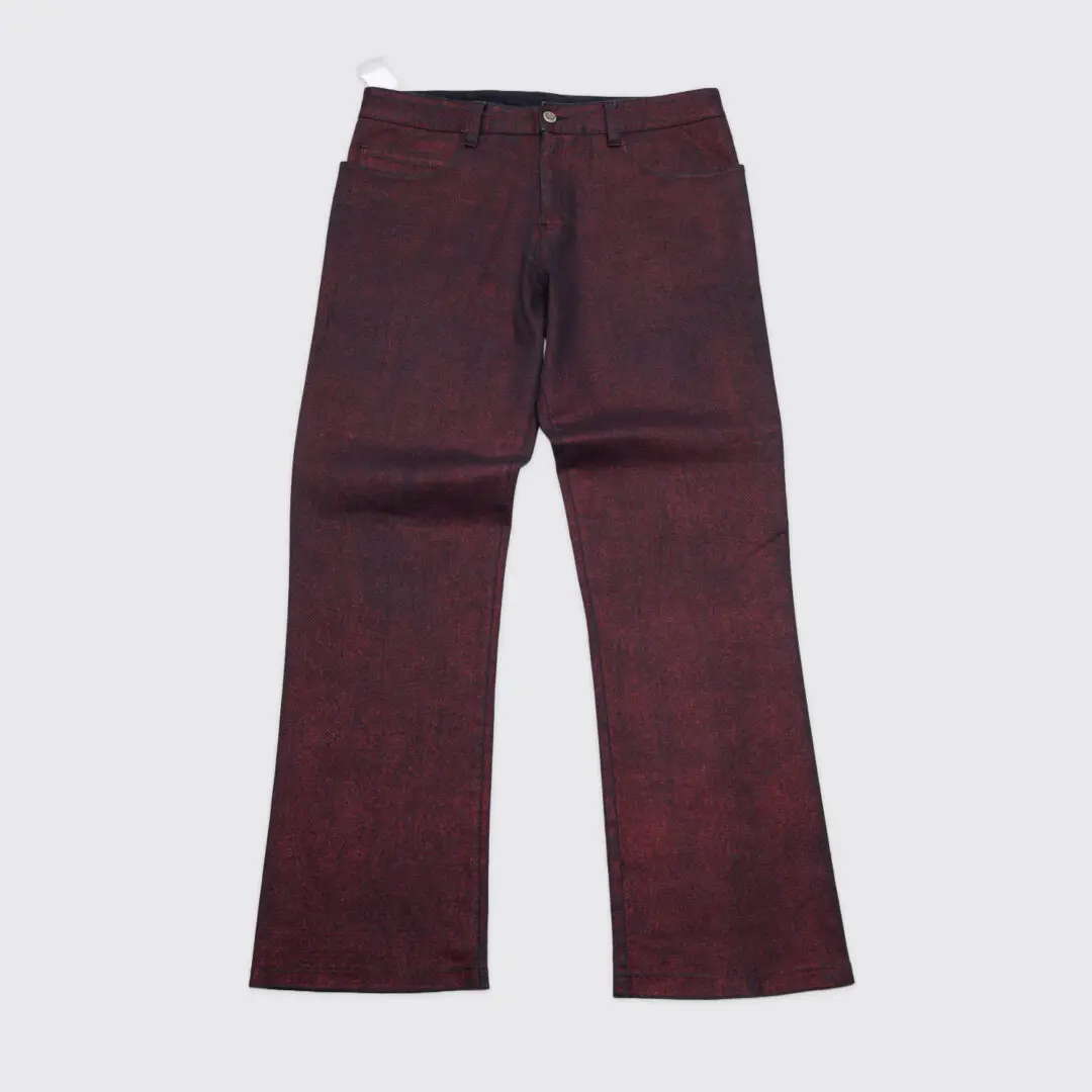Lip Service Jeans Red Metallic Cotton Blend Straight Fit Made in USA