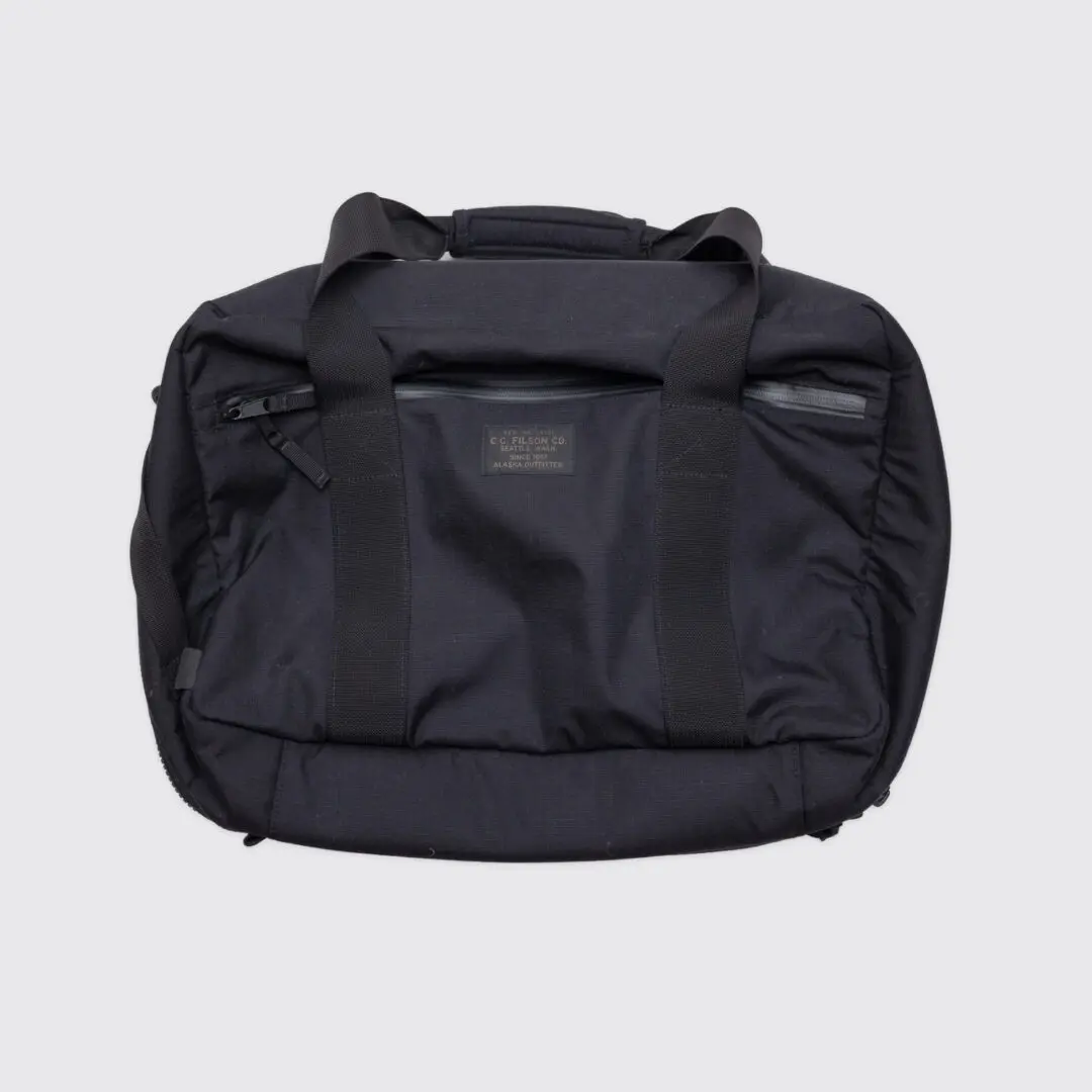 Filson Ripstop Pullman Bag Black Nylon Travel Heavy Duty Backpack